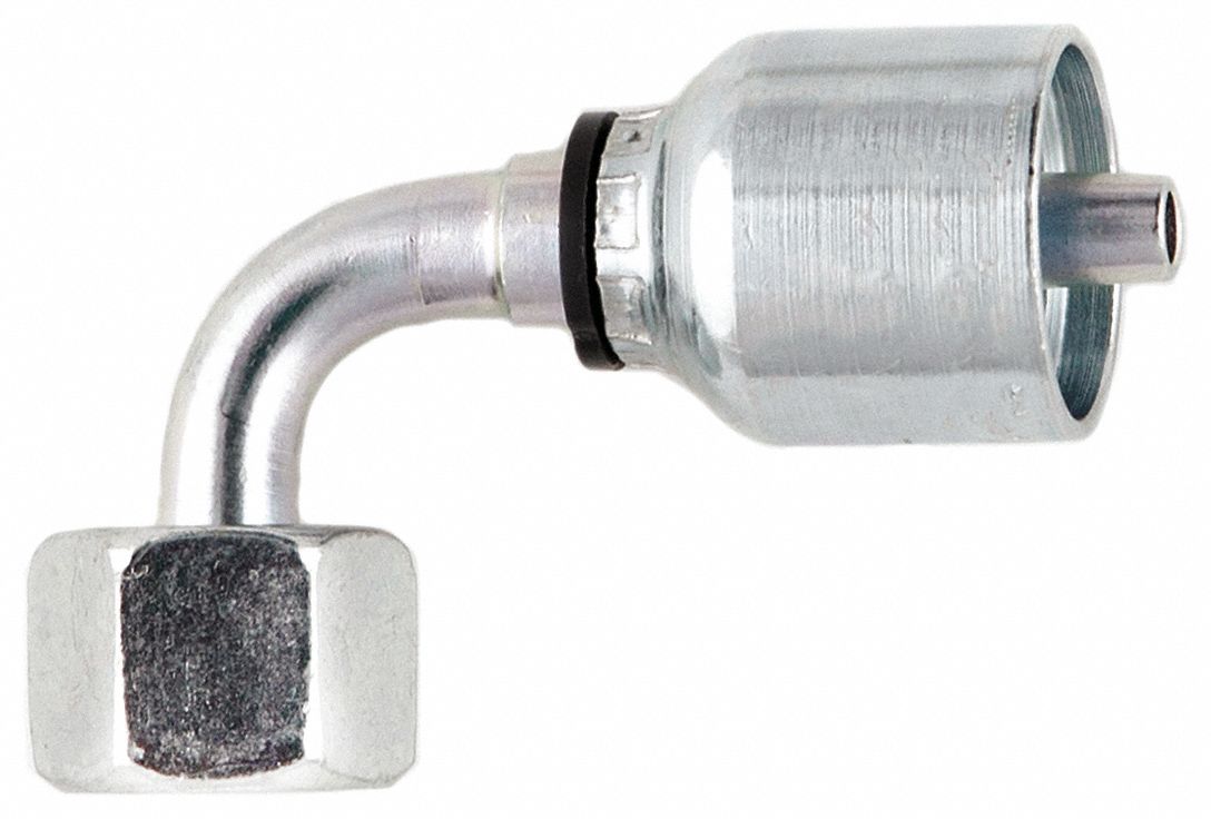 PARKER Hydraulic Crimp Fitting, Fitting Material Steel x Steel, Fitting