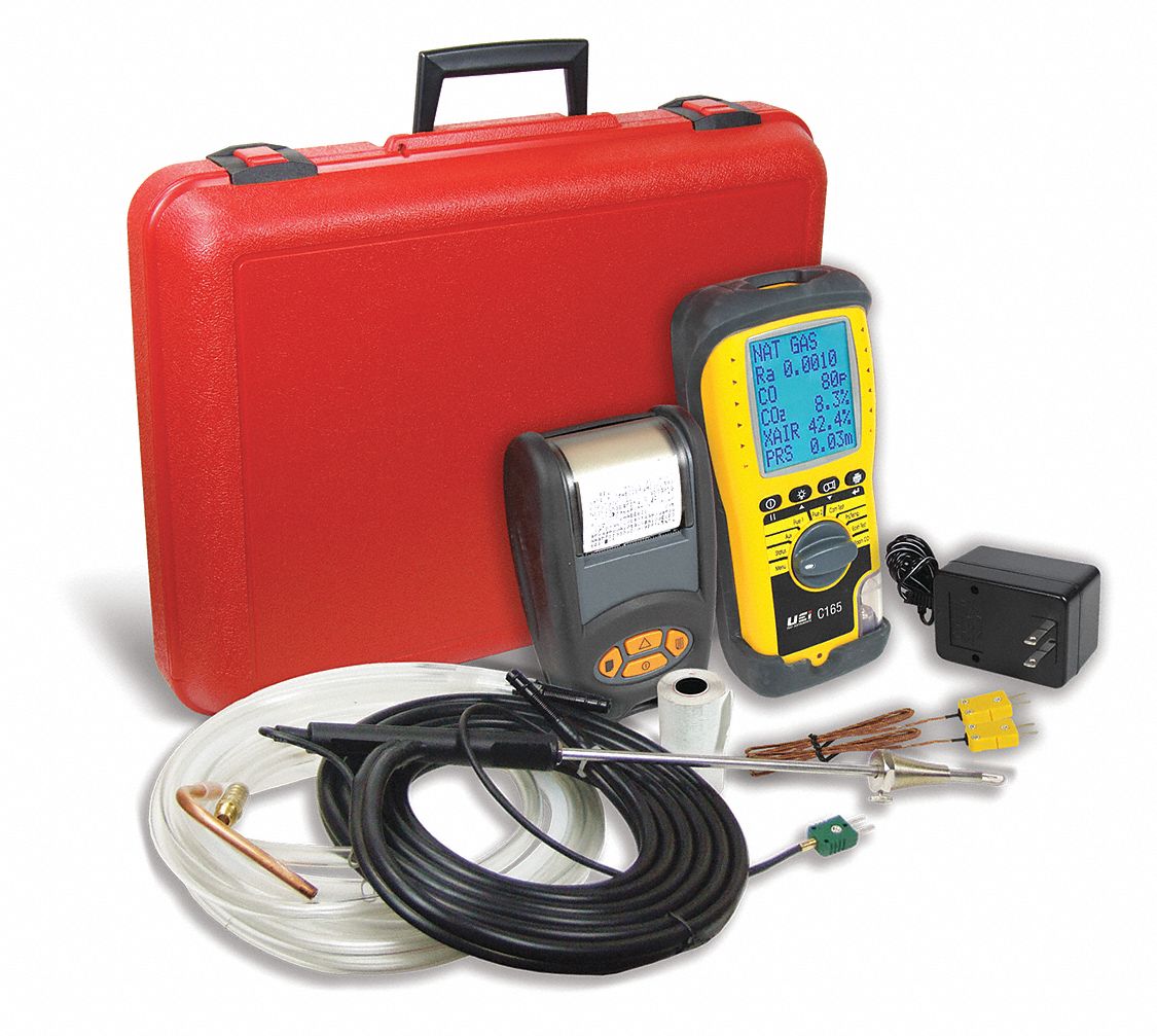 UEI TEST INSTRUMENTS Combustion Analyzer Kit, LCD 55DN08C165KITN