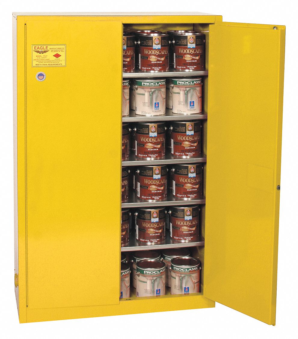 EAGLE 60 gal Flammable Manual Safety Door Type, 65 in
