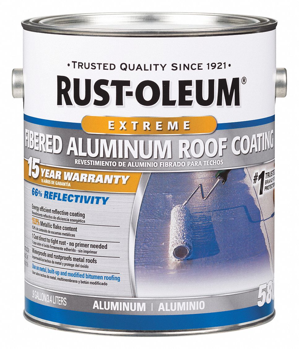 RUST-OLEUM, Aluminum Roof Coatings, Asphaltic Fibered Aluminum
