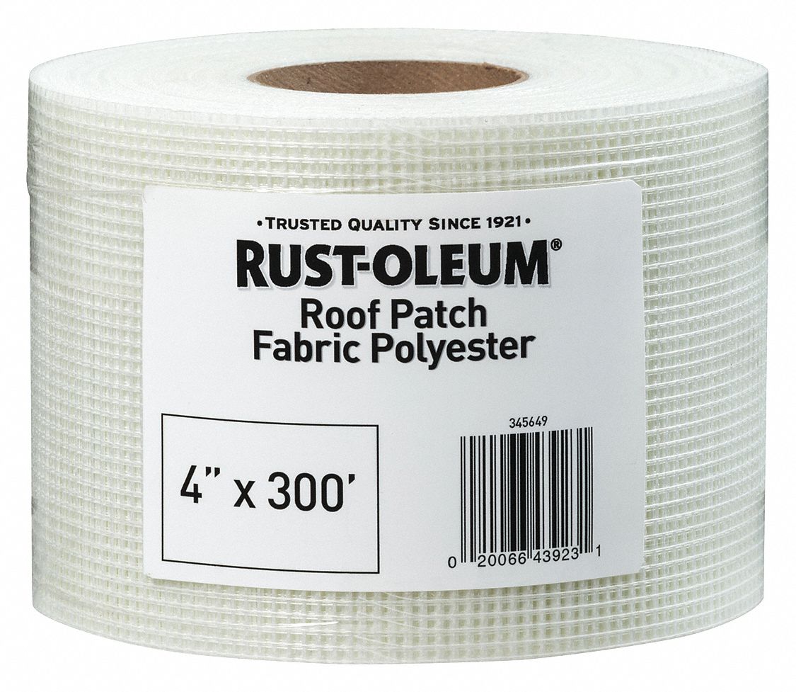 RUSTOLEUM Roof Repair Fabric, 4" x 300 ft., White 55ER08345649