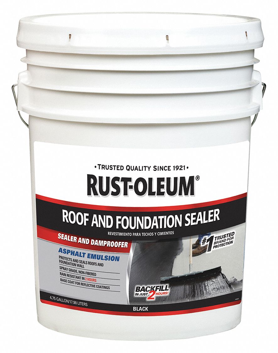 RUSTOLEUM, Asphalt Emulsion, Black, Sealer and Dampproofer 55ER37