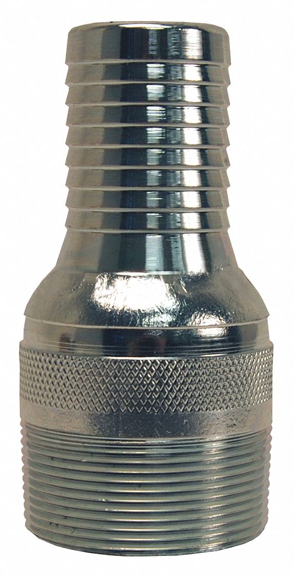 For 4 in Hose I.D., Steel x Steel, Barbed Hose Fitting 55EU67STC4035