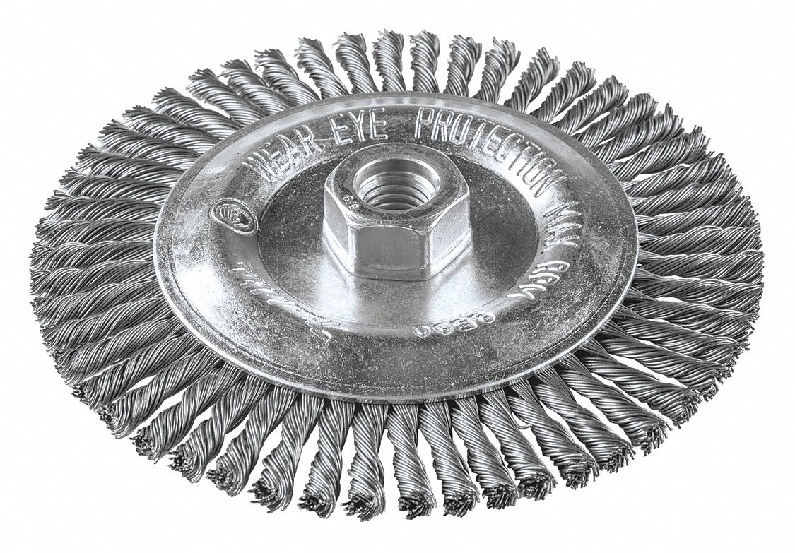 MAKITA, 6 in Brush Dia., 5/8"11 Arbor Hole, Wire Wheel Brush 55FC92