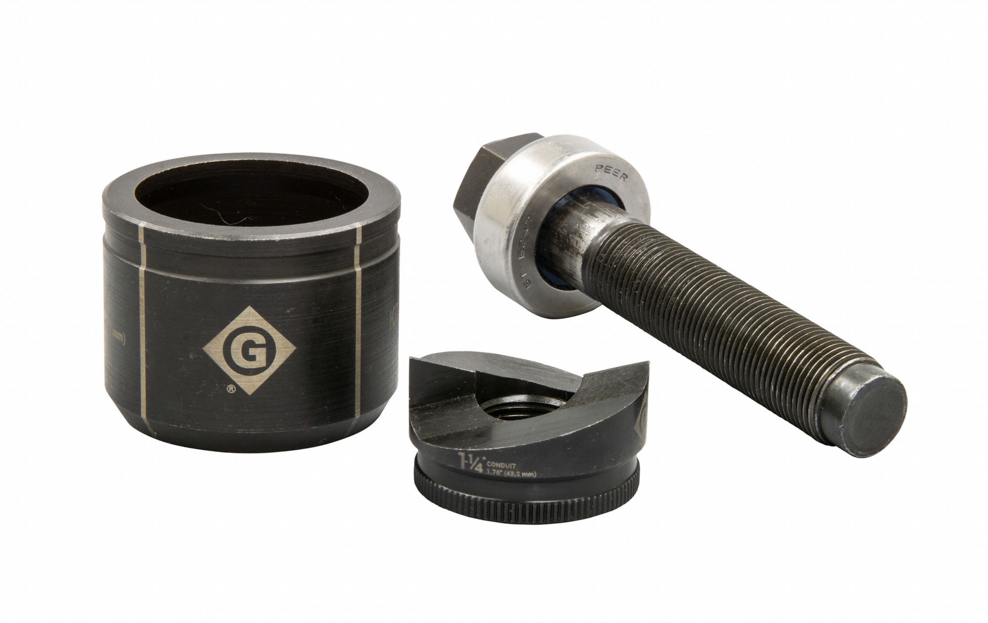 GREENLEE, 10 ga Sheet Metal Capacity (Steel), 1 45/64 in Nominal Size