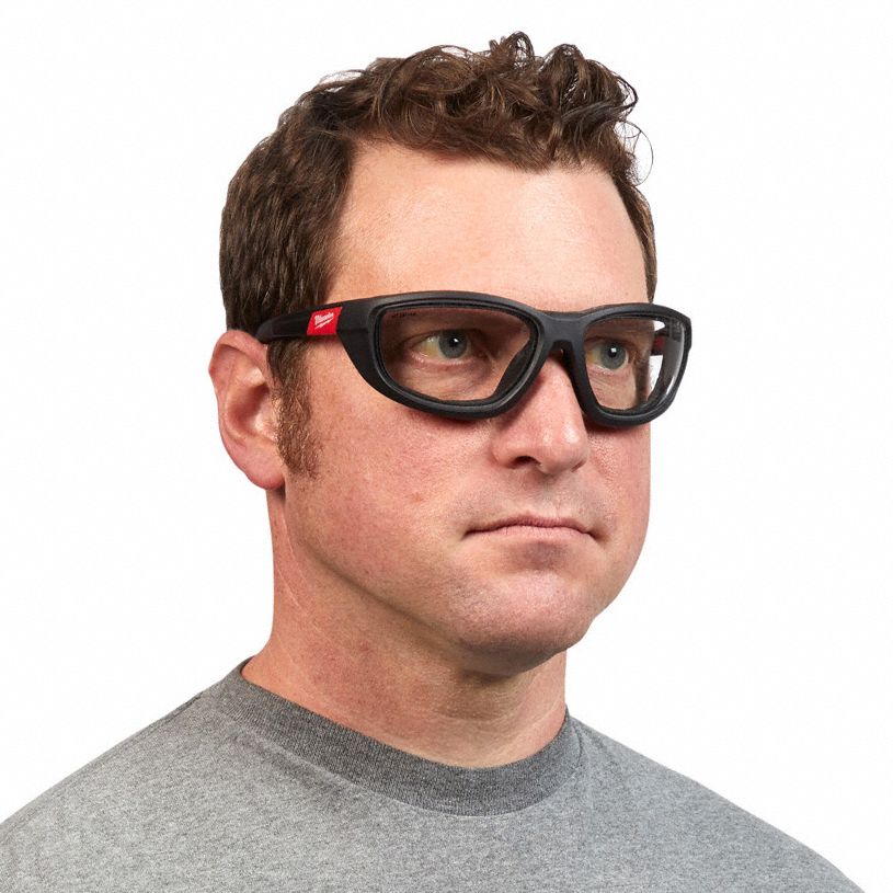 MILWAUKEE ImpactResistant Safety Glasses , Clear Lens Color 55FE9948732040 Grainger