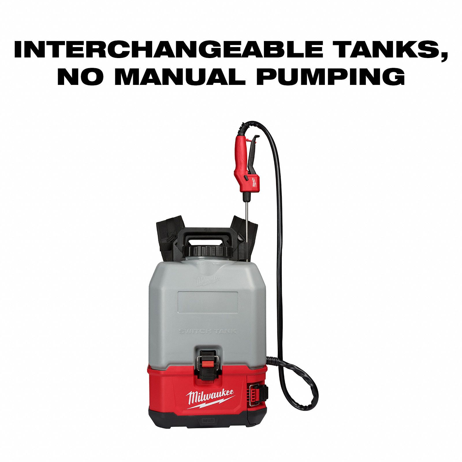 MILWAUKEE Backpack Sprayer Kit 4 gal Sprayer Tank Capacity, HDPE, In Tank Filter, 48 in