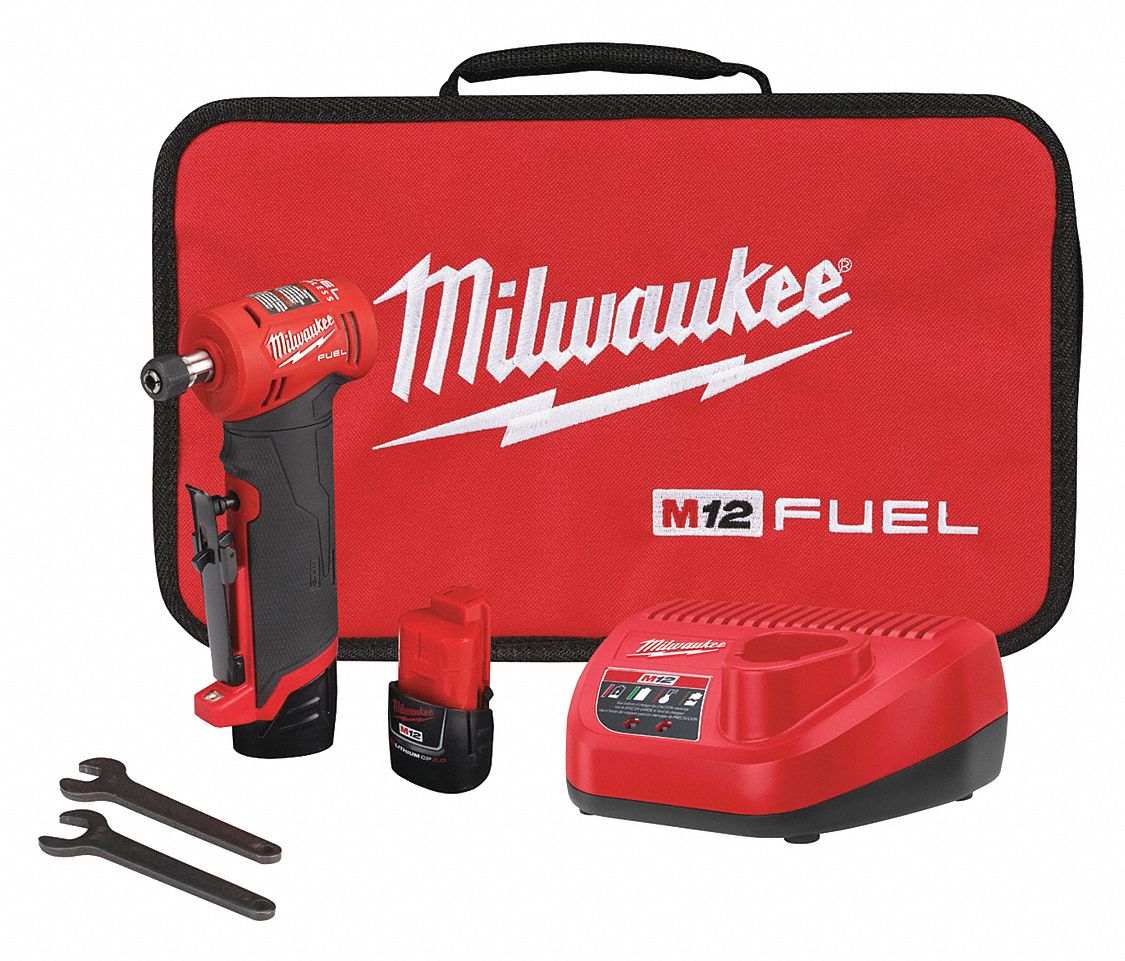 MILWAUKEE Cordless, Die Grinder Kit, 24,500 RPM, 12V DC 55JC10248522 Grainger
