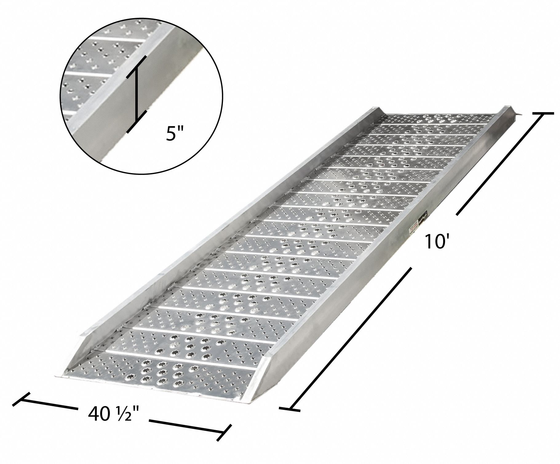 HEAVY DUTY RAMPS Walk Ramp 2,000 lb Load Capacity, 40 1/2 in Overall