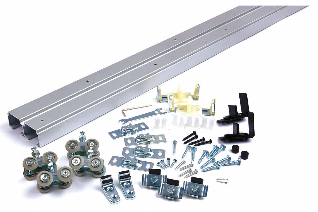 NATIONAL GUARD, 5 ft Lg, 3 1/2 in Wd, Track Kit 55JJ20SLAL250BP60 Grainger