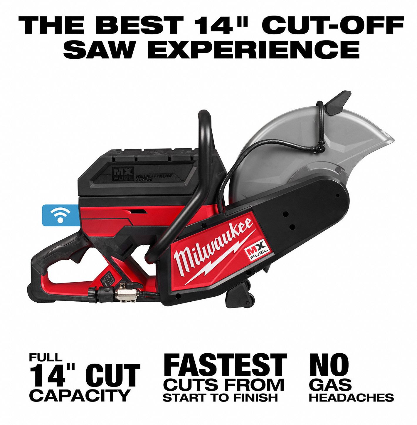 MILWAUKEE General Purpose, Wet/Dry, Handheld Concrete Saw, 14 in Blade