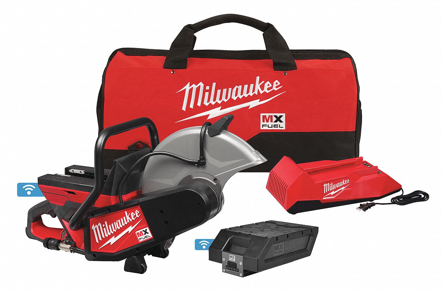 MILWAUKEE General Purpose, Wet/Dry, Handheld Concrete Saw, 14 in Blade