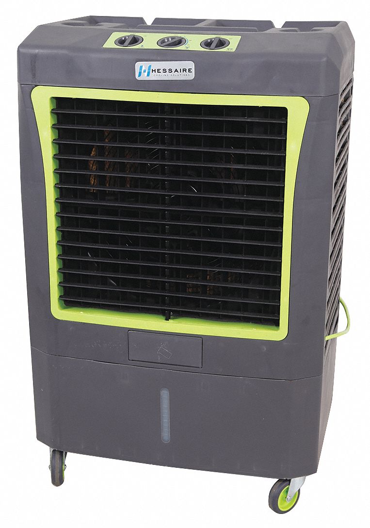 HESSAIRE Portable Evaporative Cooler 17 in Blade Dia, 950 sq ft, 3,100 cfm, 10 gal Water