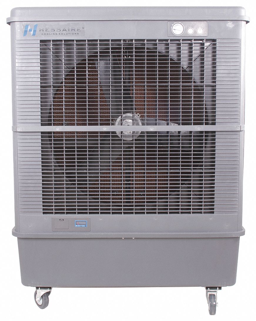 HESSAIRE Portable Evaporative Cooler, 30 in Blade Diameter, Average