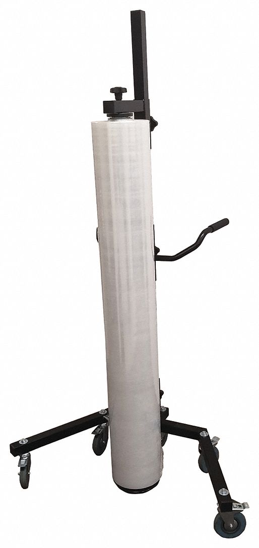 18 in Min Roll Wd, 72 in Max Roll Wd, Stretch Wrap Dispenser 55KH53