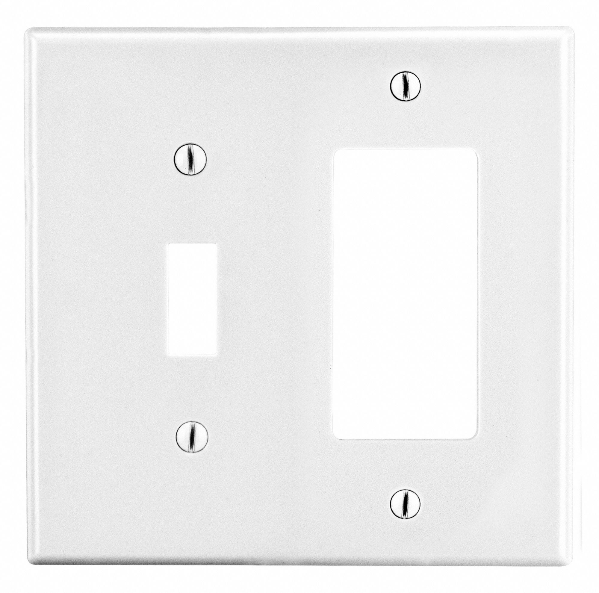 Toggle, Plastic, Toggle Switch/Rocker Wall Plate 55KT98P126W Grainger