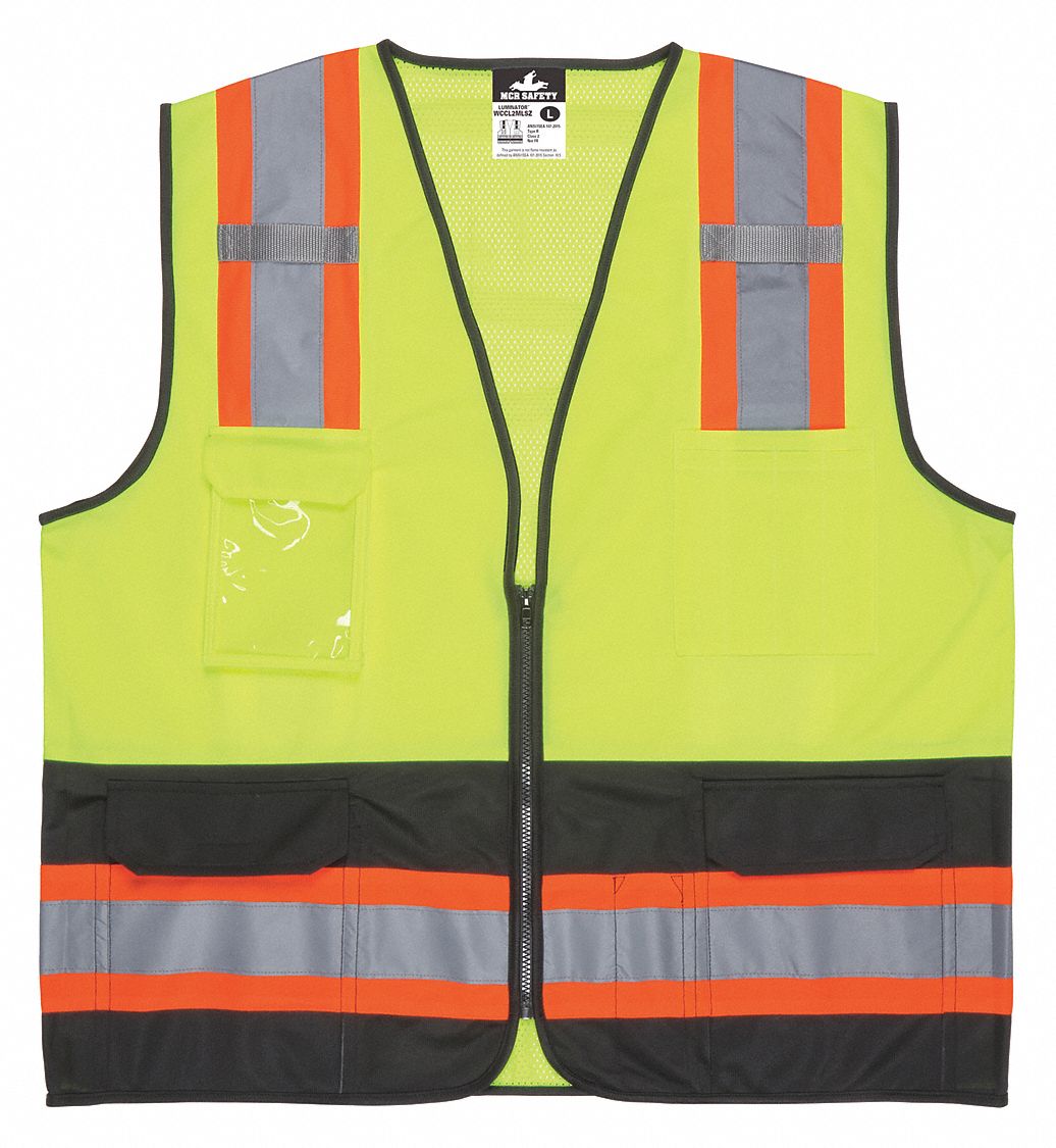MCR SAFETY High Visibility Vest, S Size, Unisex 55KY12WCCL2MLSZS