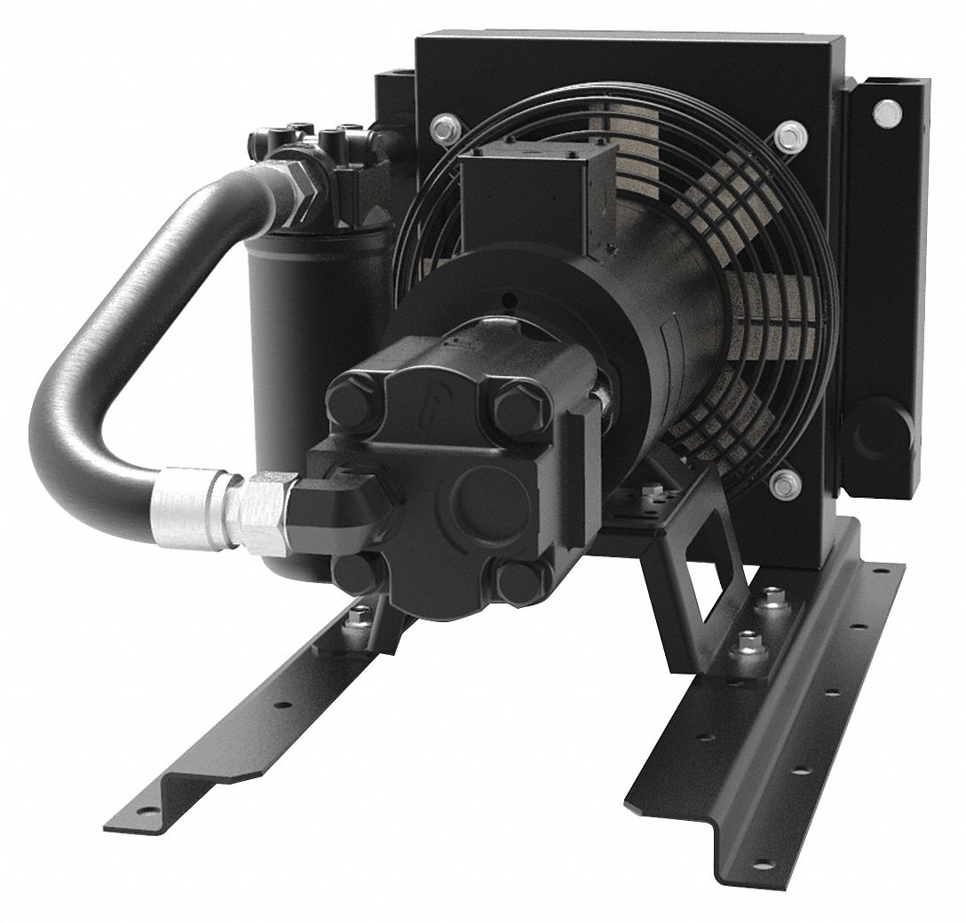 AKG Hydraulic Forced Air Oil Cooler, 3 hp HP Heat Removed, 208 to 230