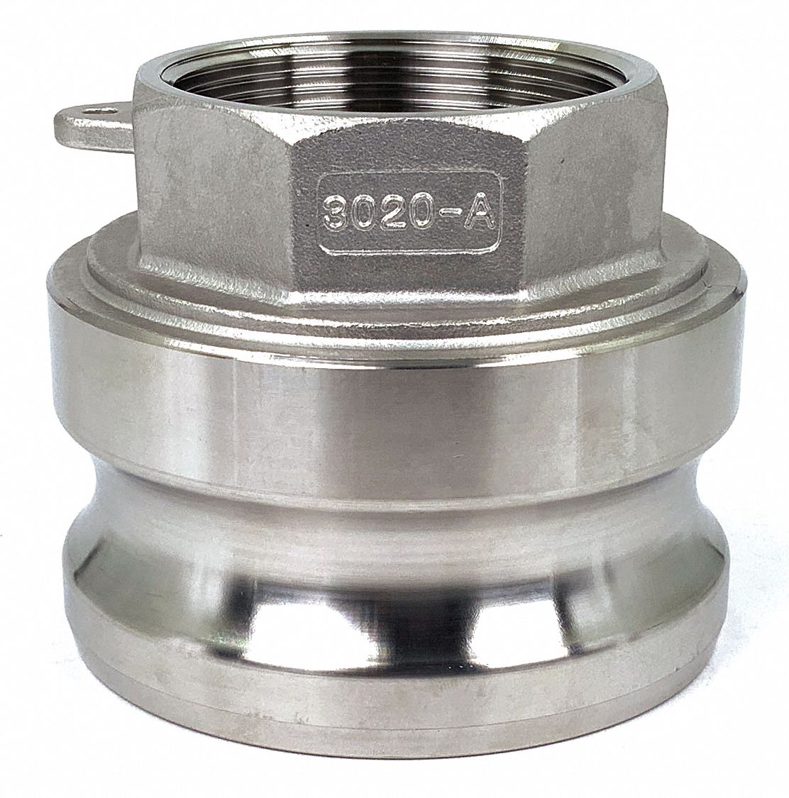 GRAINGER APPROVED Cam and Groove Adapter, Body Material 316 Stainless