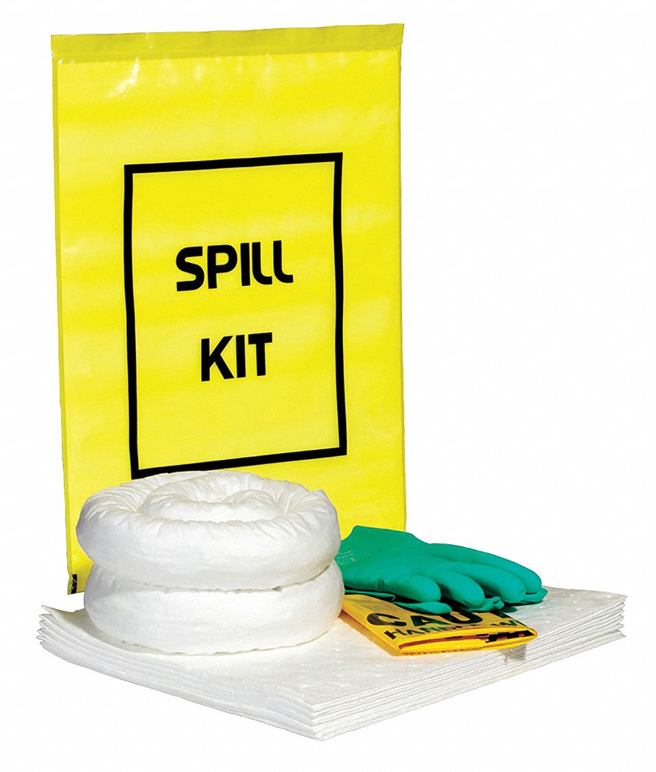 SPILLTECH Spill Kit/Station, Bag, OilBased Liquids, 3.7 gal. 55NA42