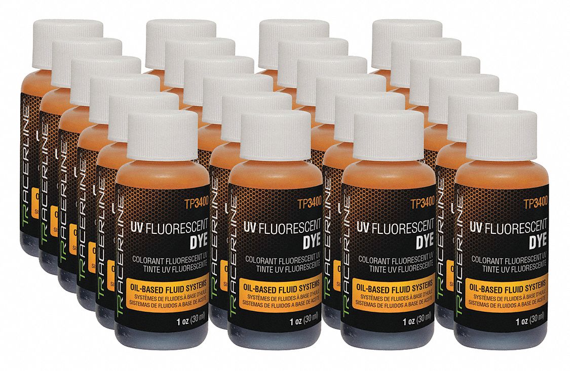 TRACERLINE, A/C Dye, 1 oz Size, UV Leak Detection Dye 55NP47TP3400