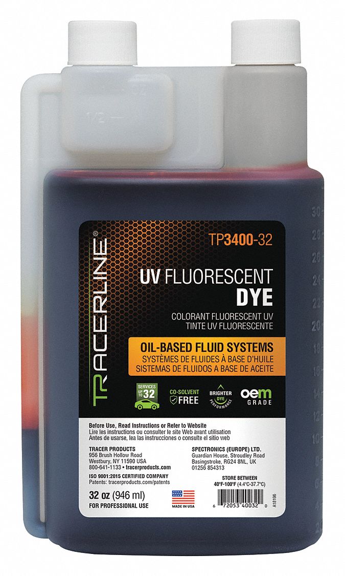 TRACERLINE, Leak Detection Dye, OilBased Fluids, Leak Detection Dye
