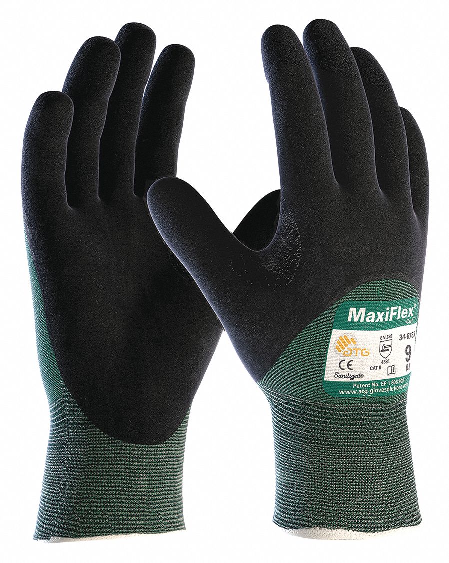 PIP CutResistant Gloves, L, A2 ANSI/ISEA Cut Level, 3/4 Dip, Foam