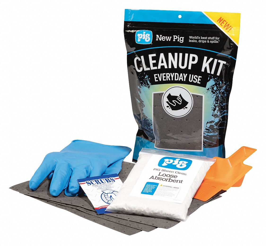 PIG, 37 oz Volume Absorbed Per Kit, Pr of 12 in L Nitrile Gloves, Spill