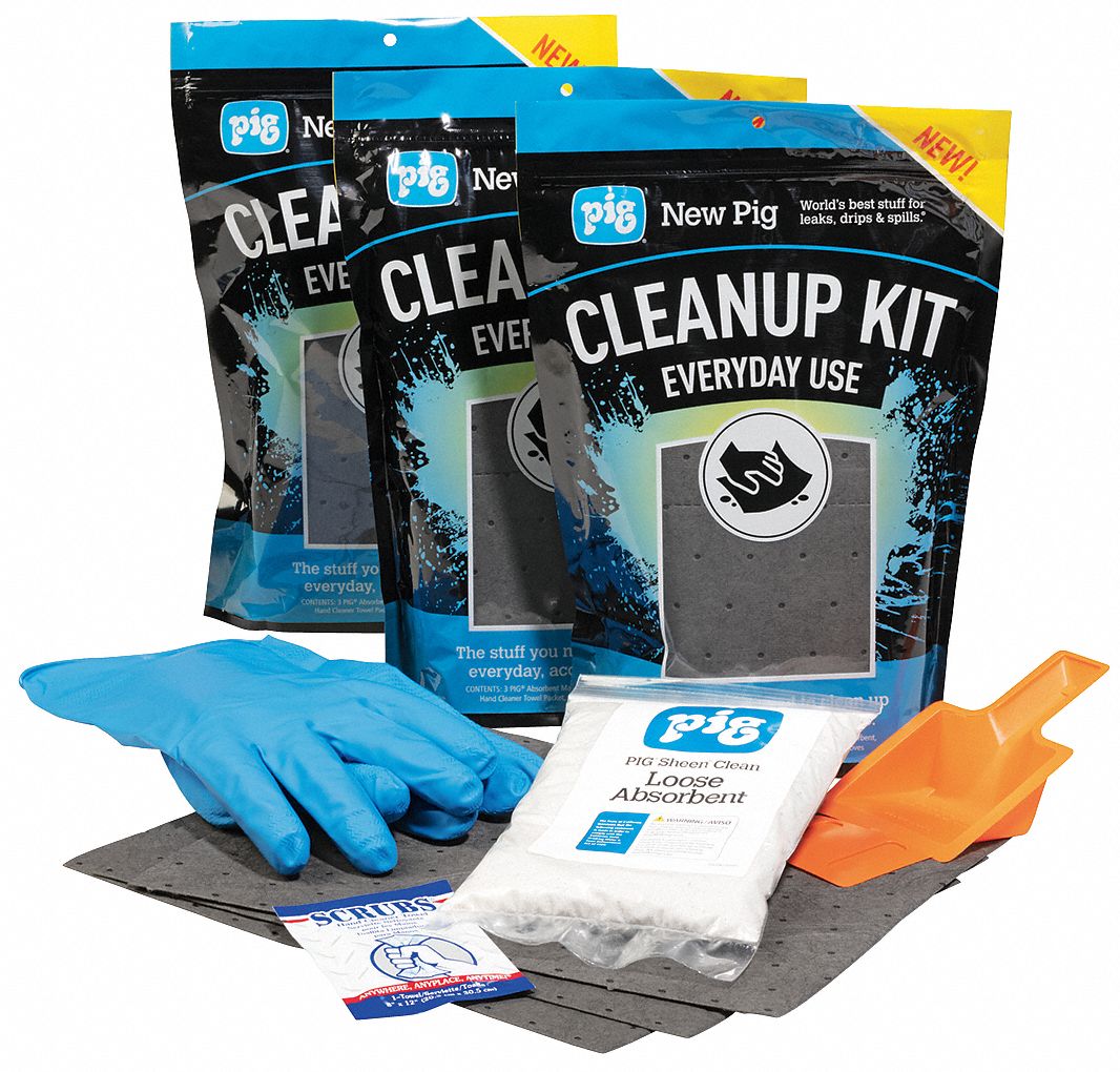 PIG, 112 oz Volume Absorbed Per Kit, (3) Pairs of 12 in L Nitrile