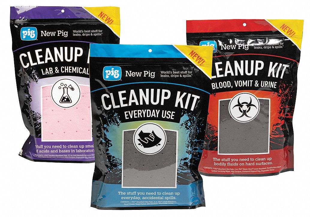 PIG Spill Kit, Neutralizes Chemical Type Acids, Bases, Container Type