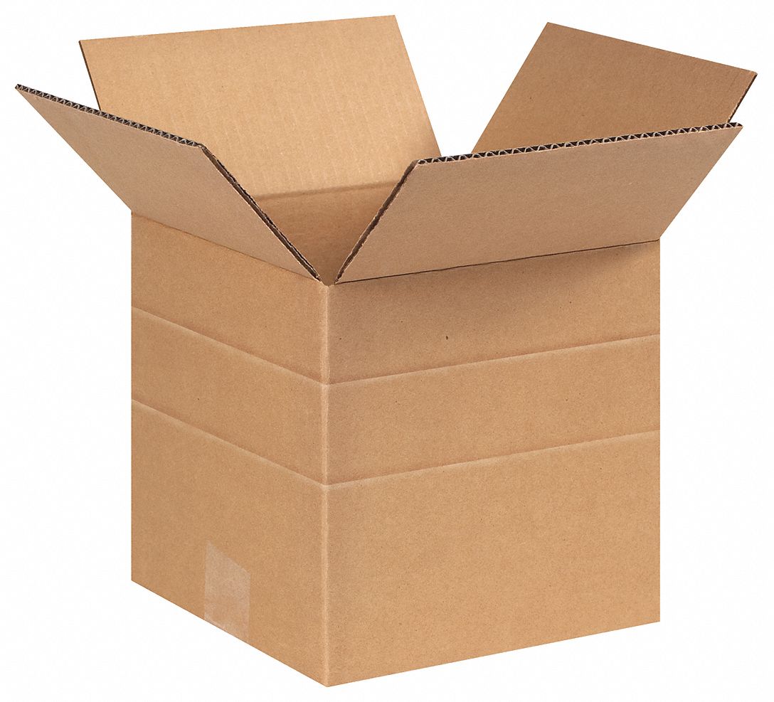 GRAINGER APPROVED Shipping Box, MultiHeight, Single Wall, 6x6x64 in