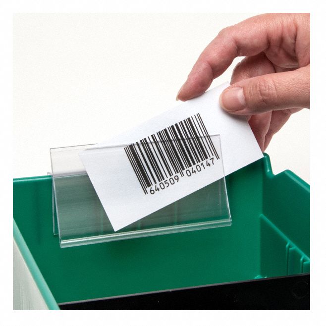 AIGNER INDEX Label Holder 4 in x 2 in, Clear, SlideIn, 25 Label