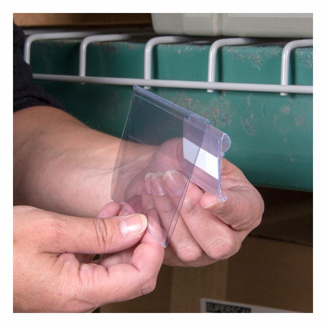 AIGNER INDEX Label Holder 3 in x 3 in, Clear, SlideIn, 25 Label