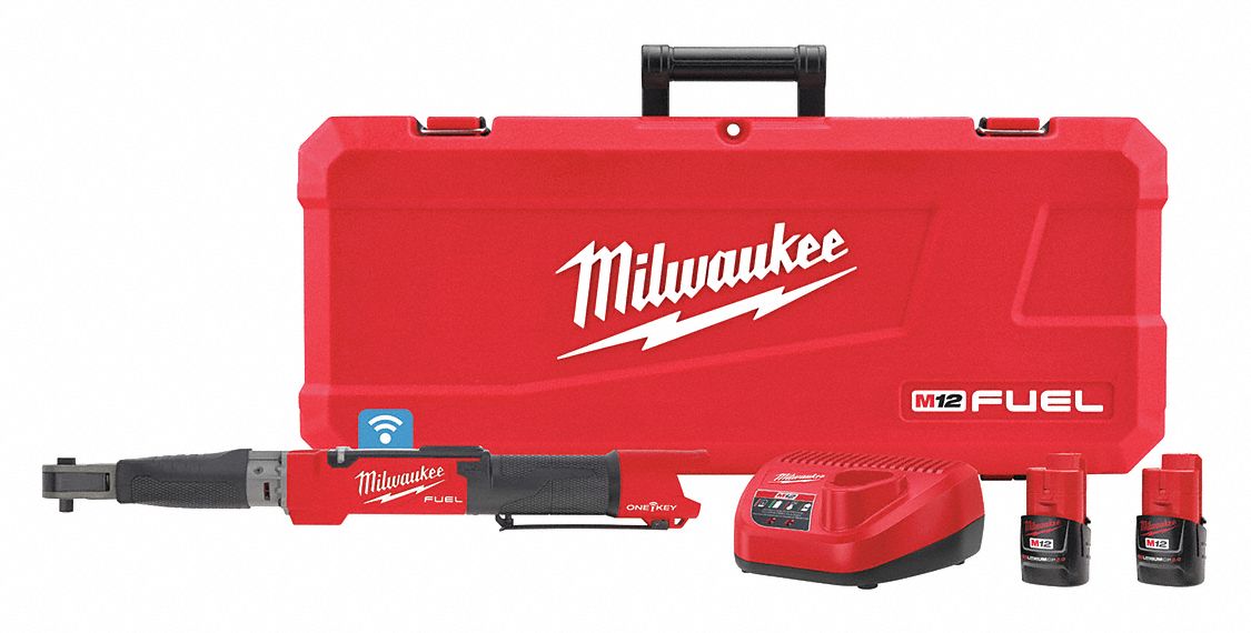 MILWAUKEE Cordless, Digital Torque Wrench Kit, 12V DC, 100 ftlb Max