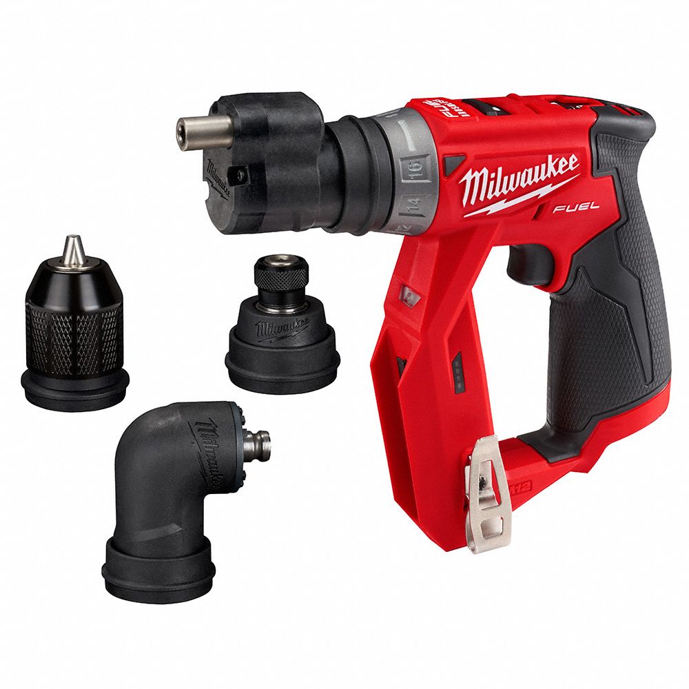 MILWAUKEE Drill 12V DC, Interchangeable Chuck, 3/8 in Chuck, 1,600 RPM