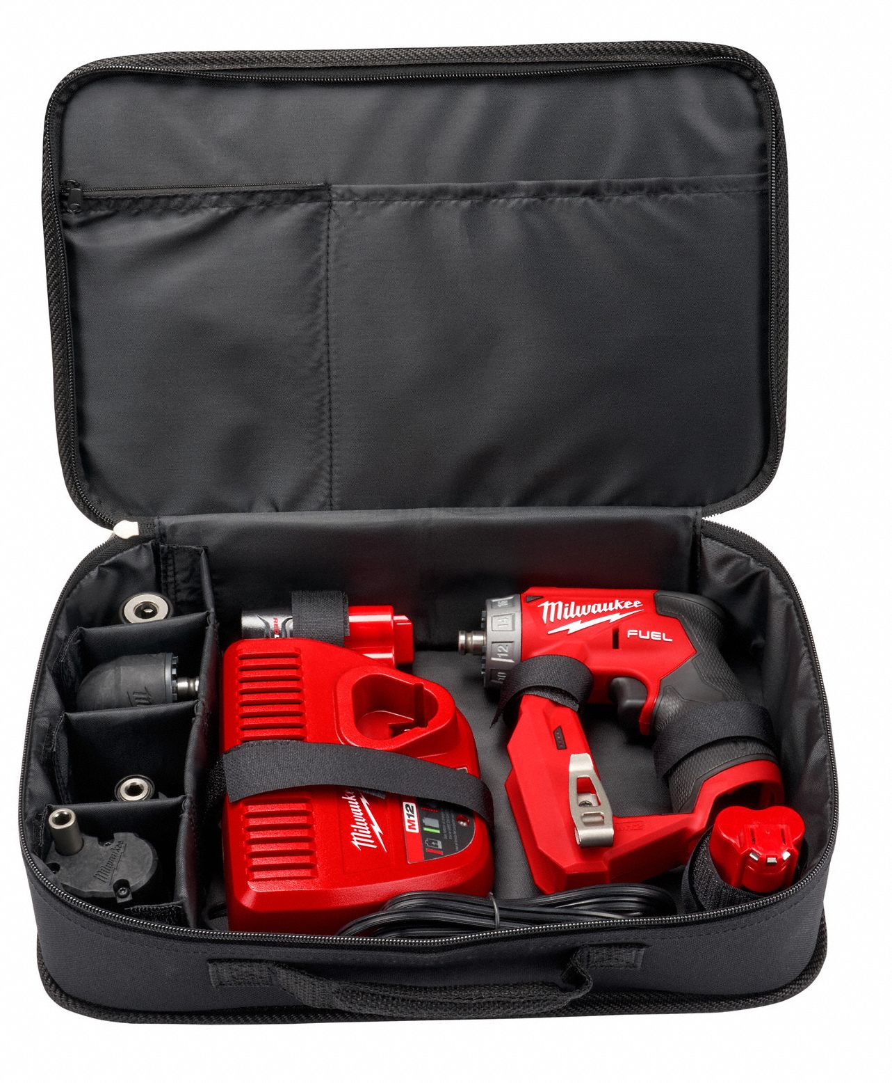 MILWAUKEE Drill Kit, Cordless, 0 in-lb to 300 in-lb, 3/8 in Chuck Size