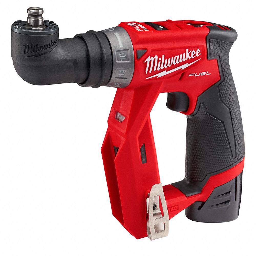 MILWAUKEE Drill Kit 12V DC, Interchangeable Chuck, 3/8 in Chuck, 1,600