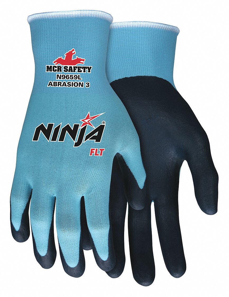MCR SAFETY Knit Gloves, 3 ANSI/ISEA Abrasion Level, Nylon, PK 12