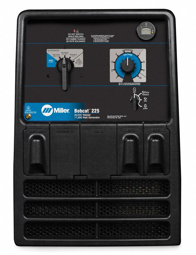 MILLER ELECTRIC Engine-Driven Welder: Bobcat 225, Gasoline, 24 hp