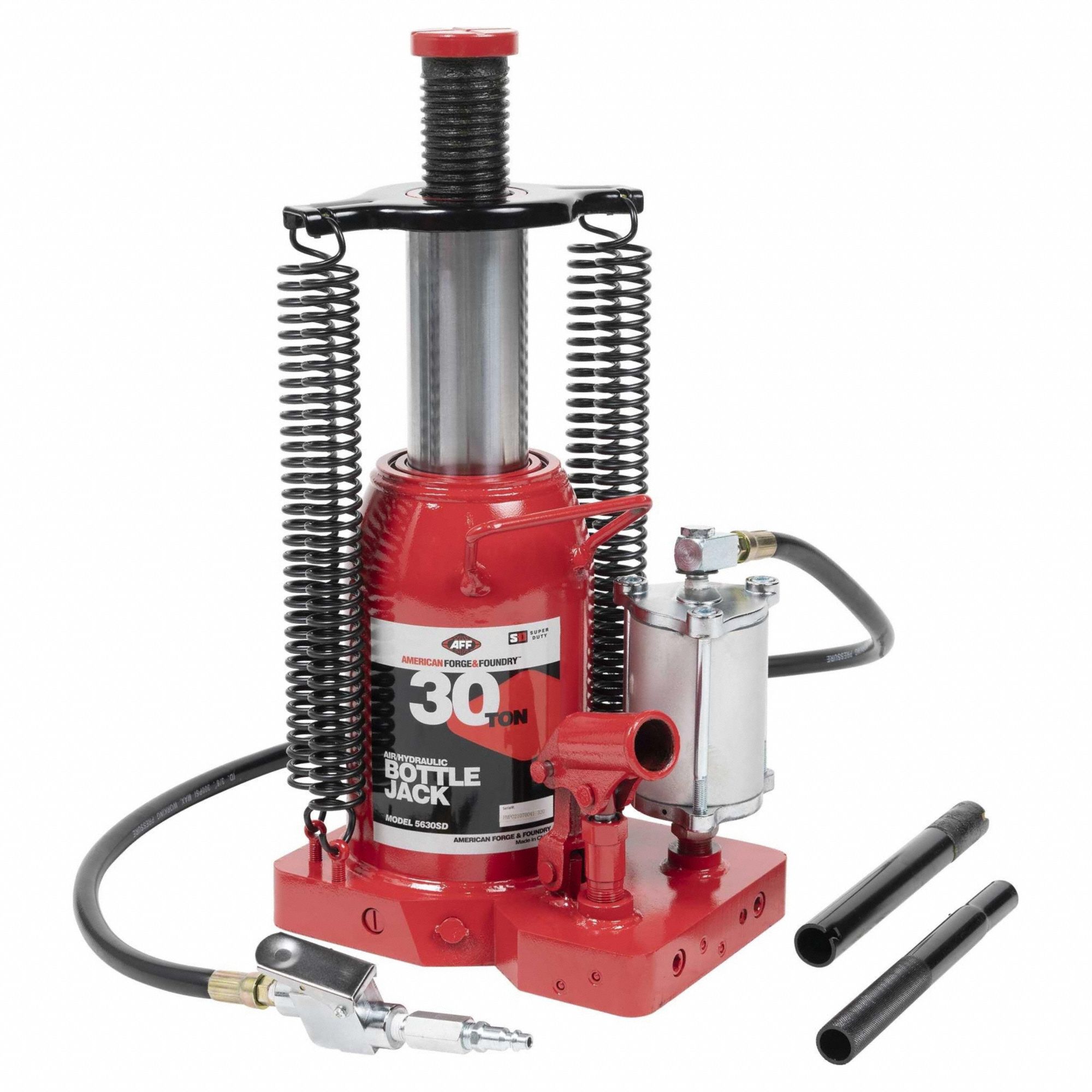 AMERICAN & FOUNDRY, SuperDuty Air Assist Bottle Jack, Steel
