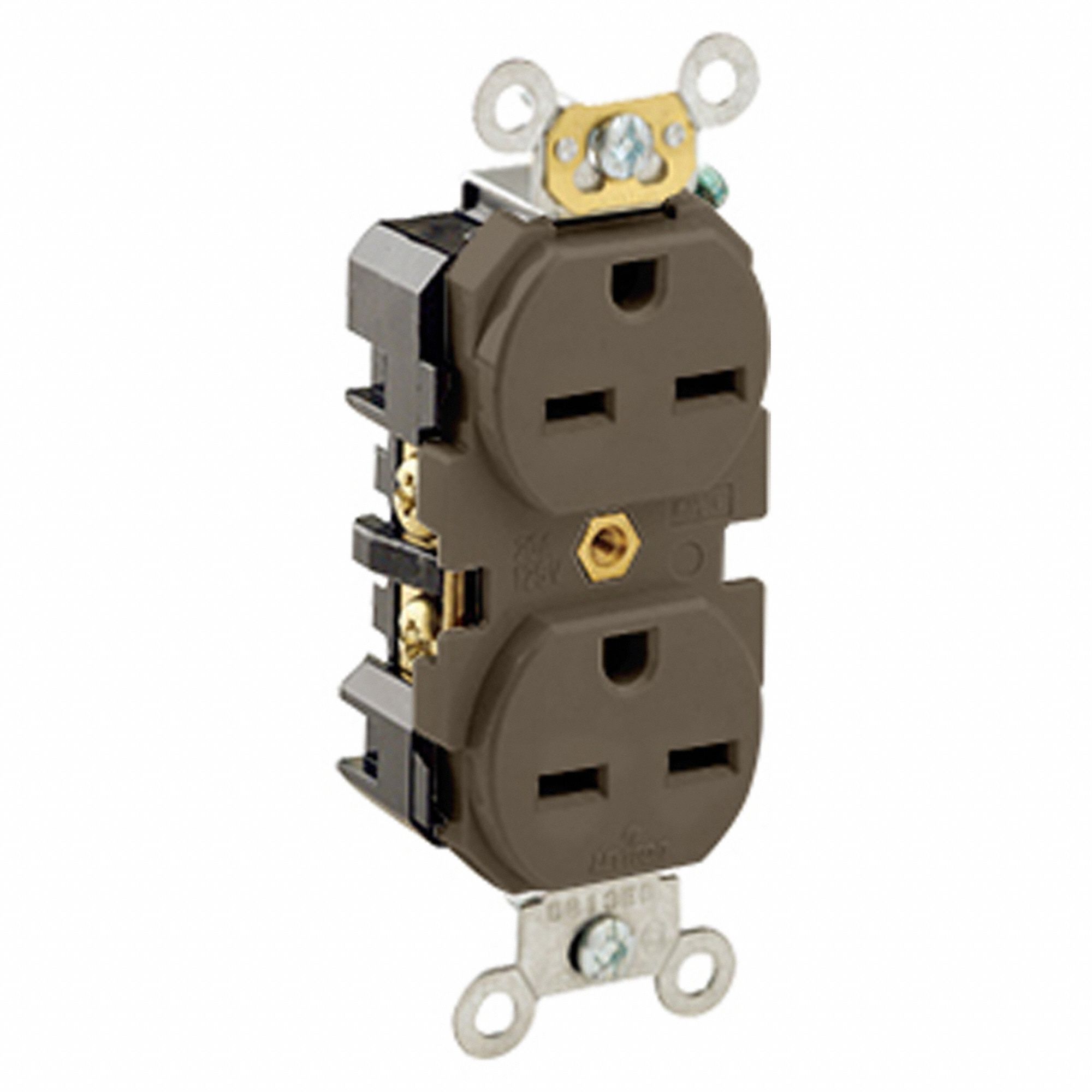 LEVITON, Duplex, Brown, Receptacle 792TV65662 Grainger