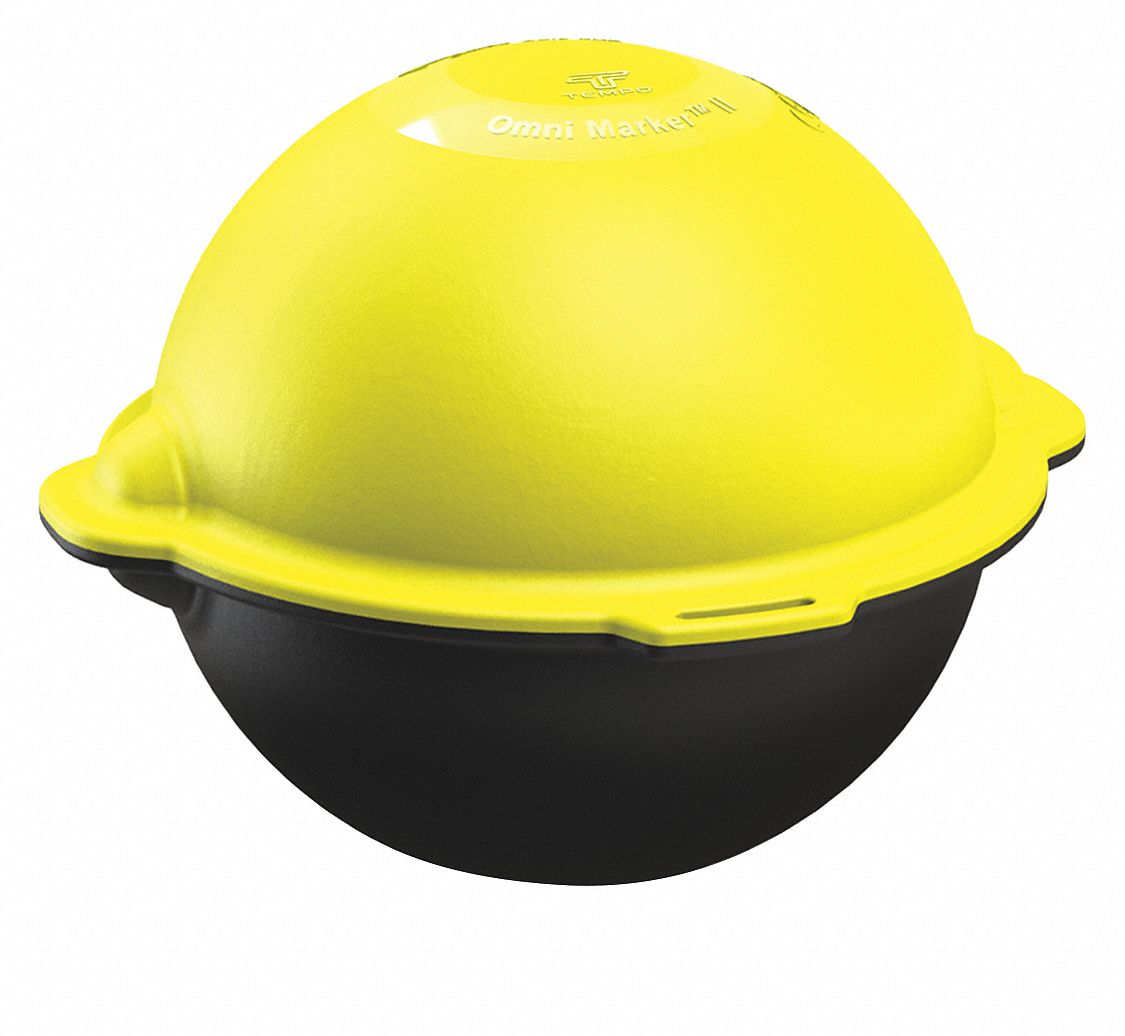 TEMPO COMMUNICATIONS Marker Ball, Polypropylene, Black, Yellow 56FN56