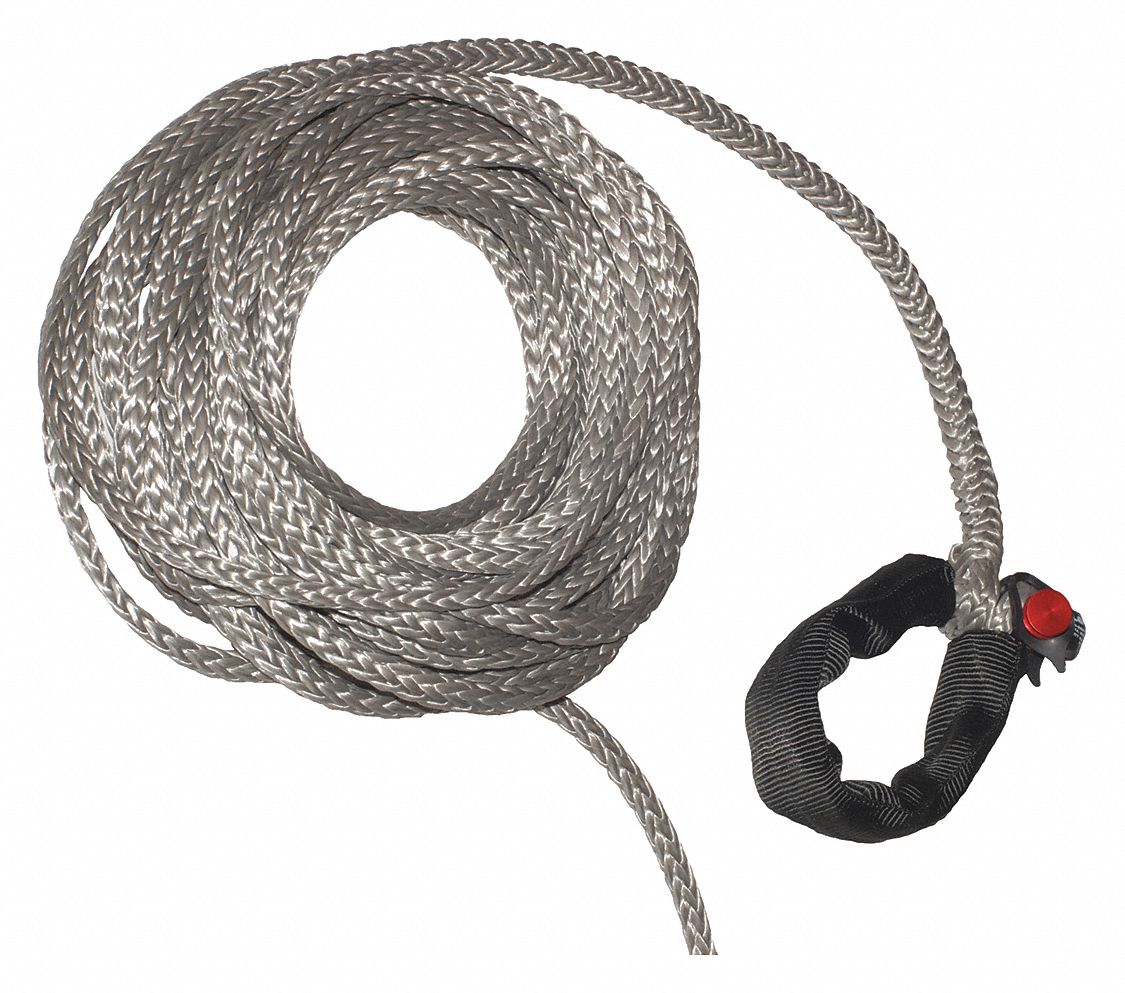 LOCKJAW 50 ft Synthetic Winch Line with 4400 lb Working Load Limit 56FR73200313050 Grainger