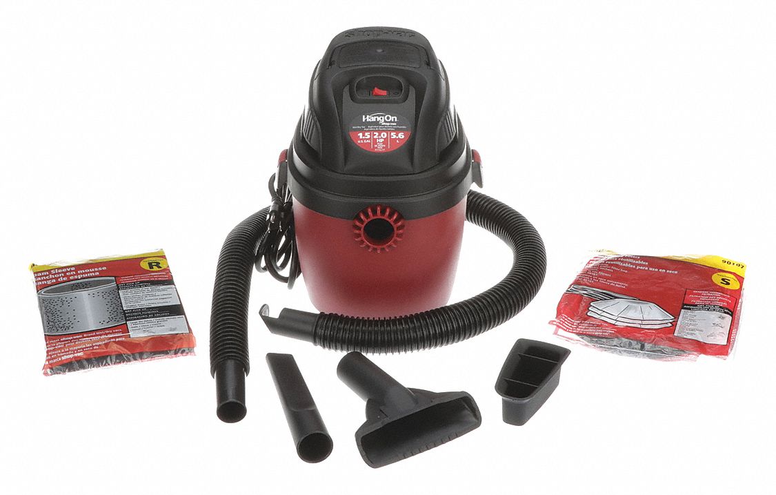 SHOPVAC, 1 1/2 gal Tank Size, Plastic, Portable Shop Vacuum 56GE32