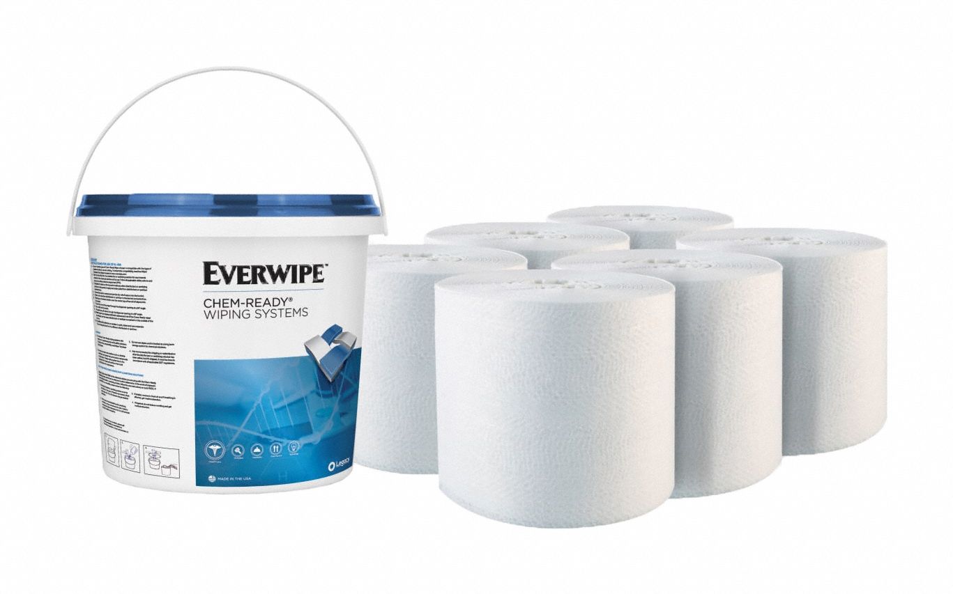 EVERWIPE, ChemReady, 10 in x 12 in Sheet Size, Dry Wipe Roll 56KE18