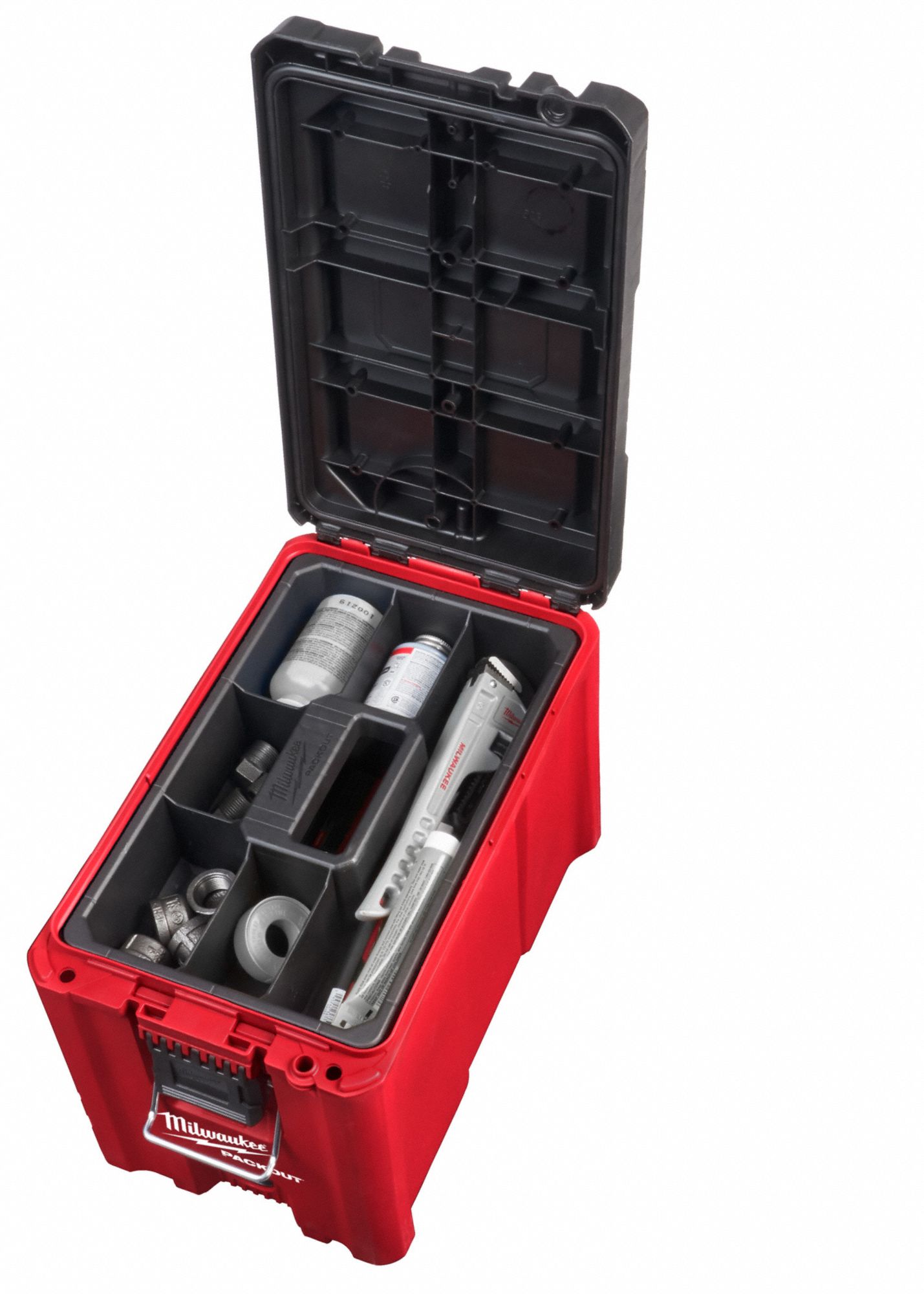 MILWAUKEE Plastic, Tool Box, 9 7/8 in Overall Width, 16 1/4 in Overall