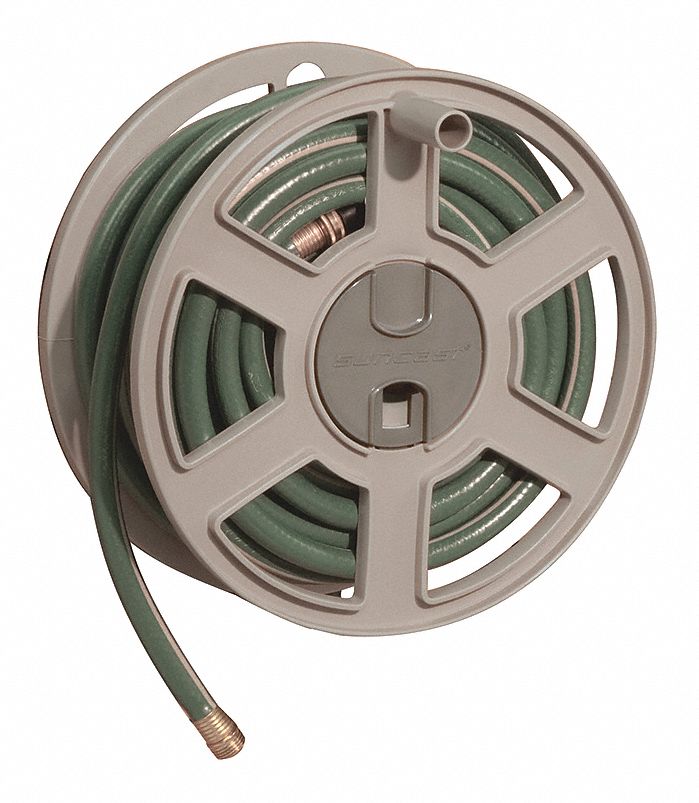 SUNCAST Garden Hose Reel, Garden Hoses, Hose Capacity 100 ft (5/8 in I