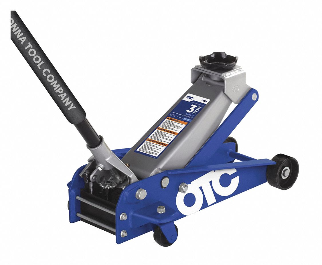 OTC, Floor Jack, Steel, Trolley Floor Jacks 56MD09LDJ3 Grainger