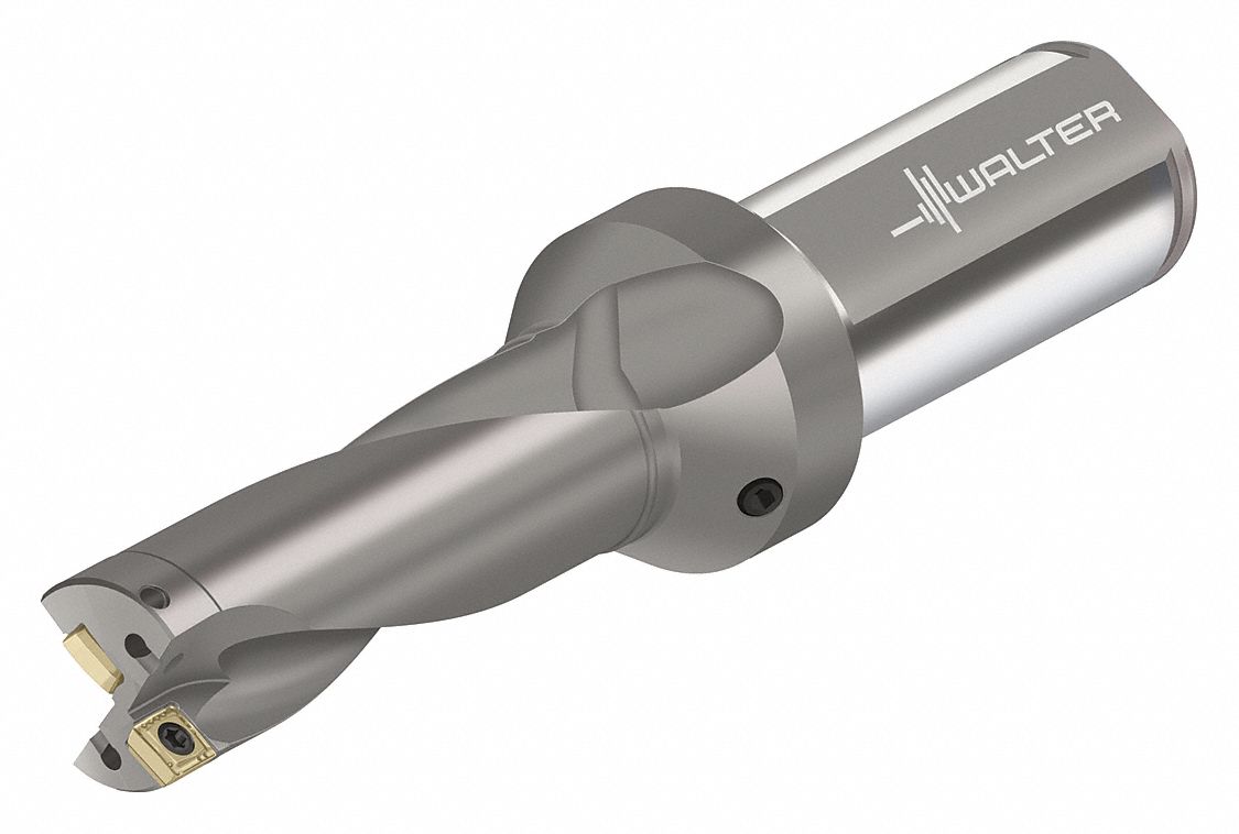 WALTER, 3xD, 11/4" Shank Dia., Indexable Drill Bit for Small Holes