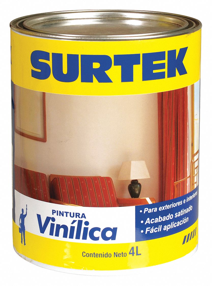 SURTEK Pintura Interior/Exterior, Acabado Satinado, Tipo de Base de la